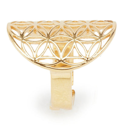 Ring 'Flower of Life' in 925 silver or gold plated