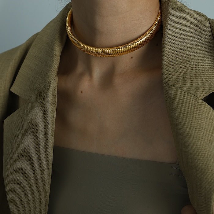 Dikke stretch designarmband en choker