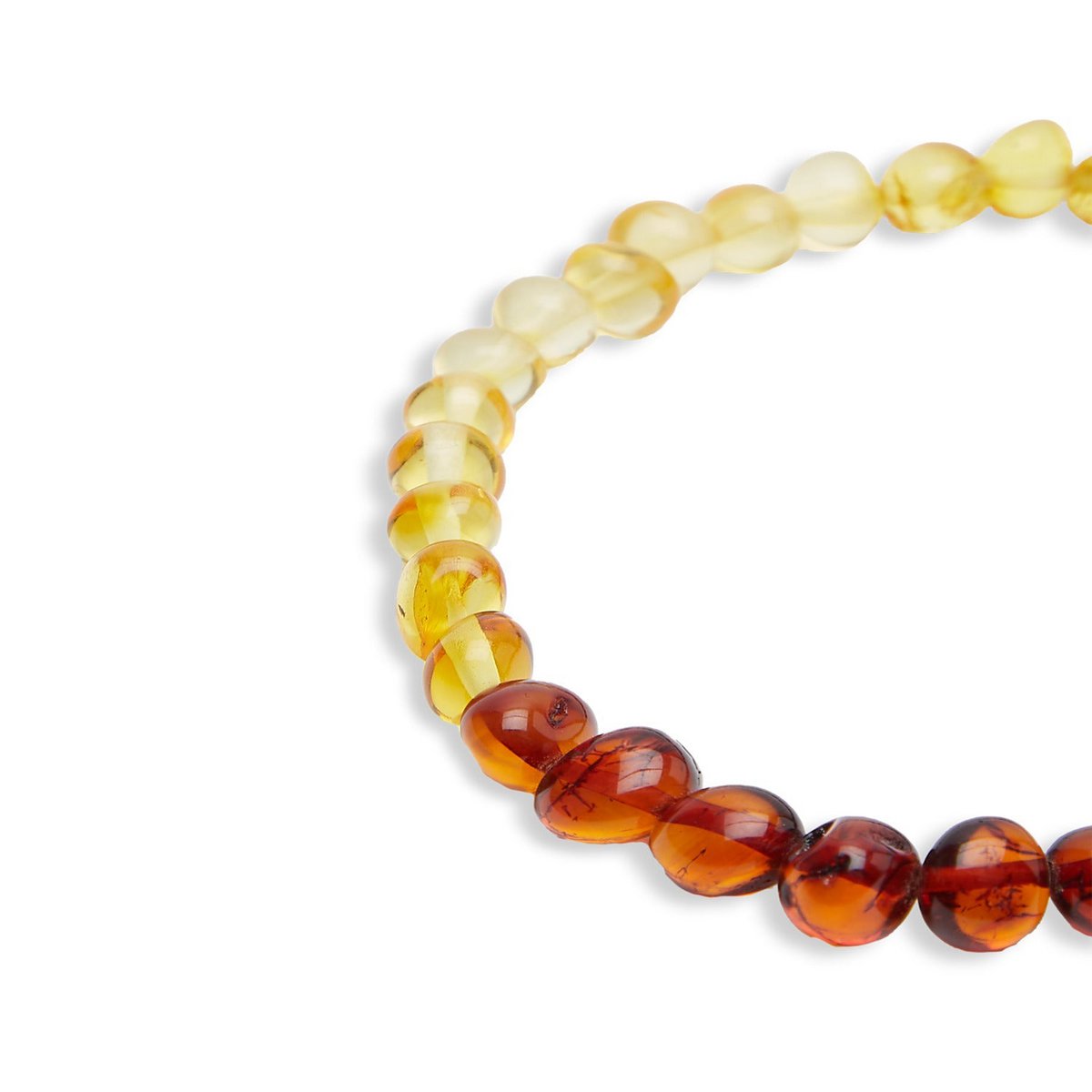 "Healing Fire" rainbow bracelet in amber