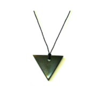 Triangle Pendant 'Vitality and Internal Security' in Shungite