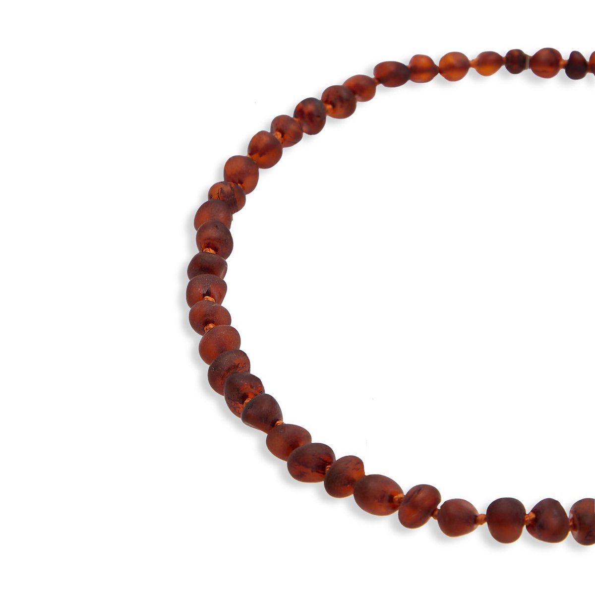 "Safety and Presence of Gaia" Baby Necklace in Cognac Amber