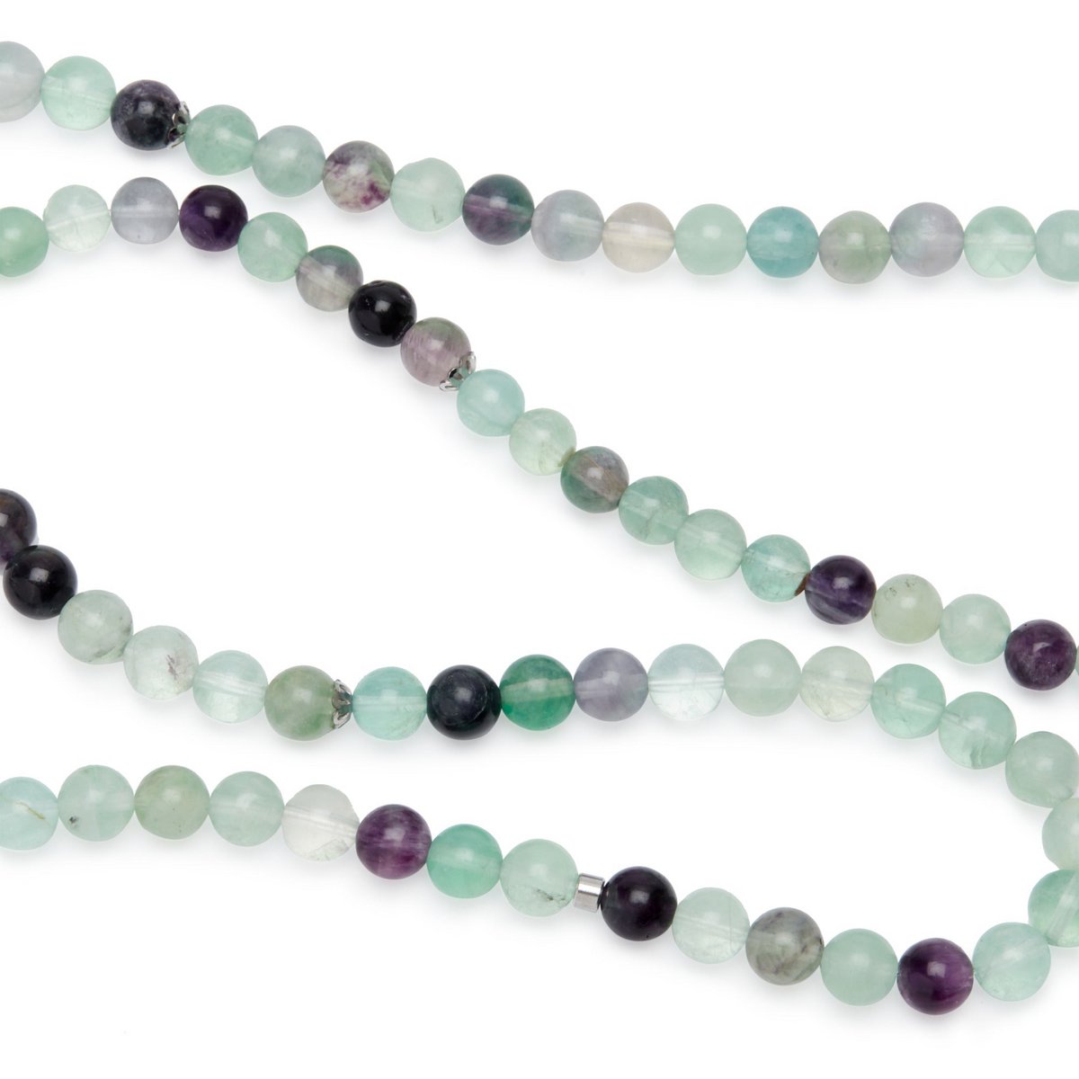 "Genius" Mala bracelet with 108 rainbow fluorite beads