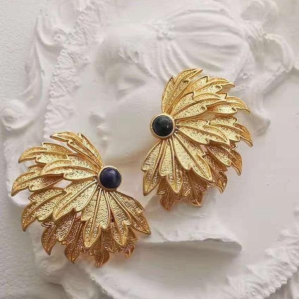 Vintage inspired Peacock Wings earrings