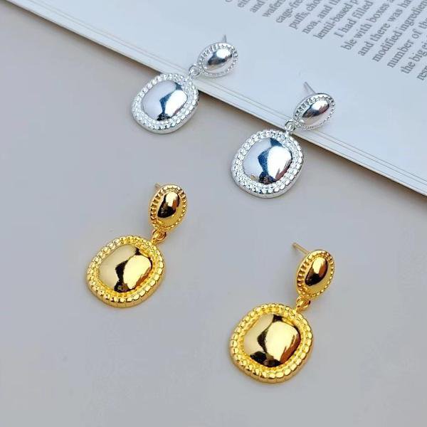 Modern Vintage Small Button Earrings