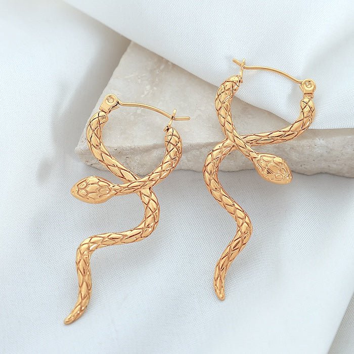 Unique design snake earrings