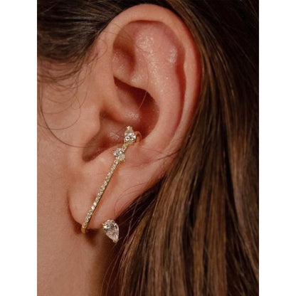 Modern Vintage Sparkling line Ear Cuff-one piece