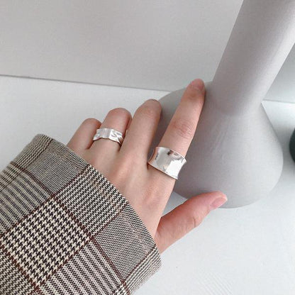 Wave n Sand textured bold ring