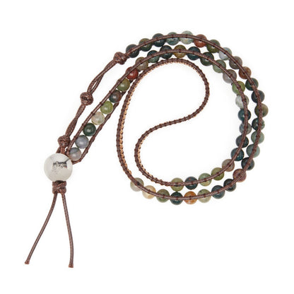 "Bright Energy" Indian Agate Wrap Bracelet