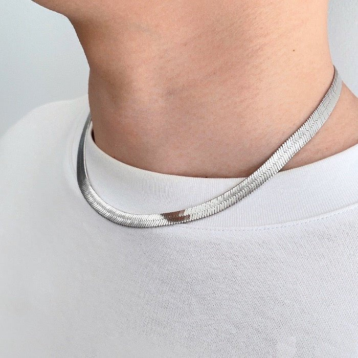 Unisex herringbone chain - 7mm wide