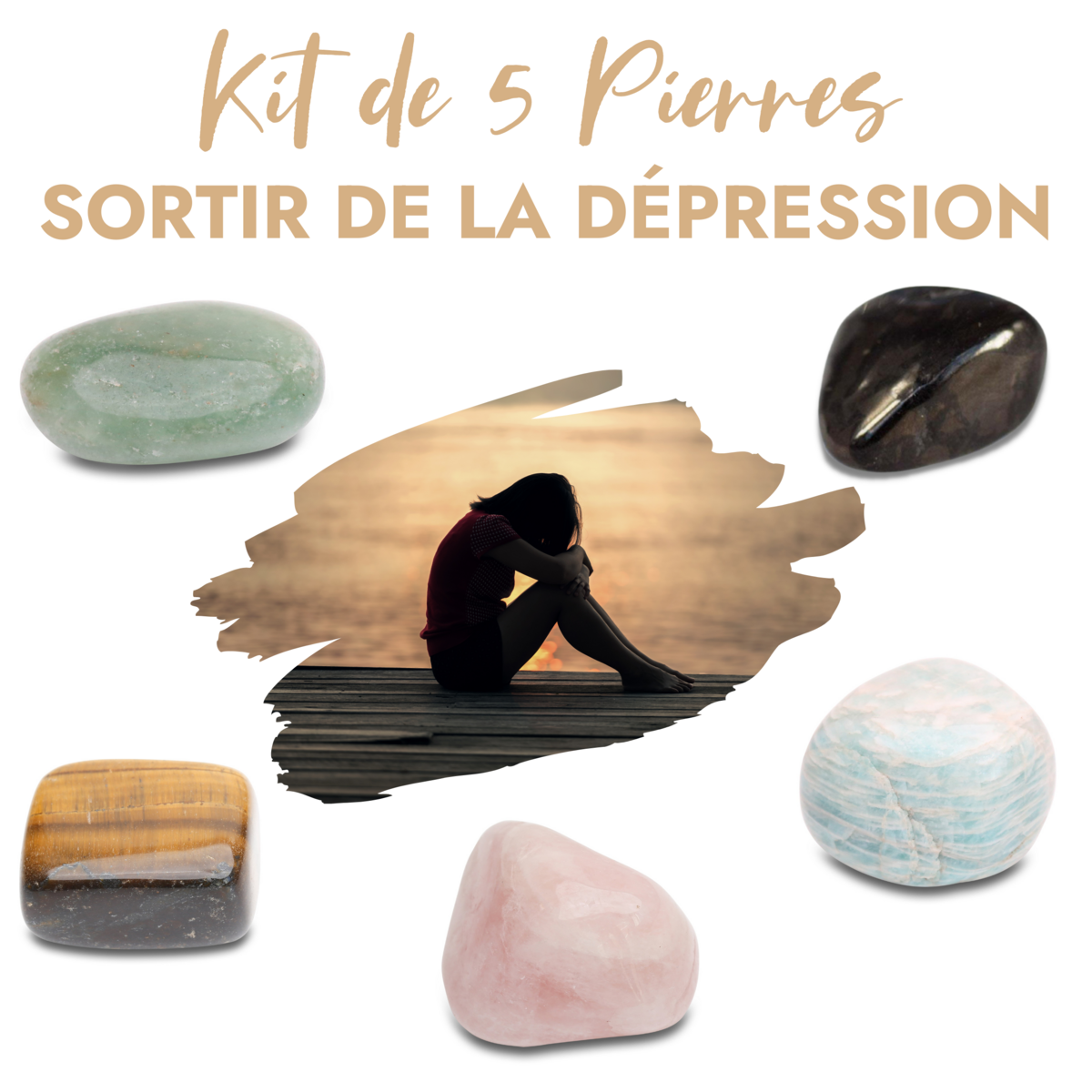 Kit of 5 stones “Get out of the depression”