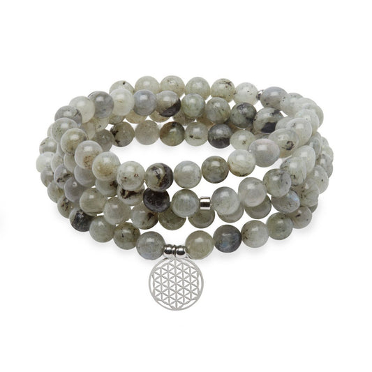 "Emotional Mirror" Mala Bracelet in Labradorite