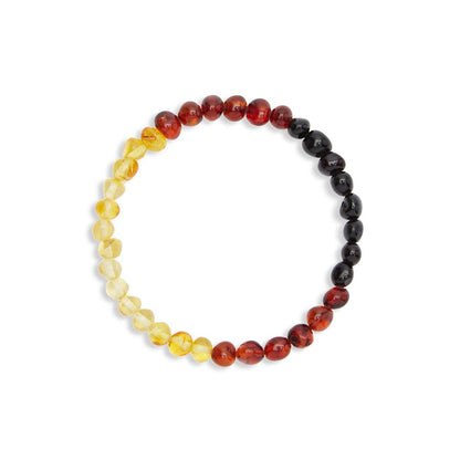 "Healing Fire" rainbow bracelet in amber