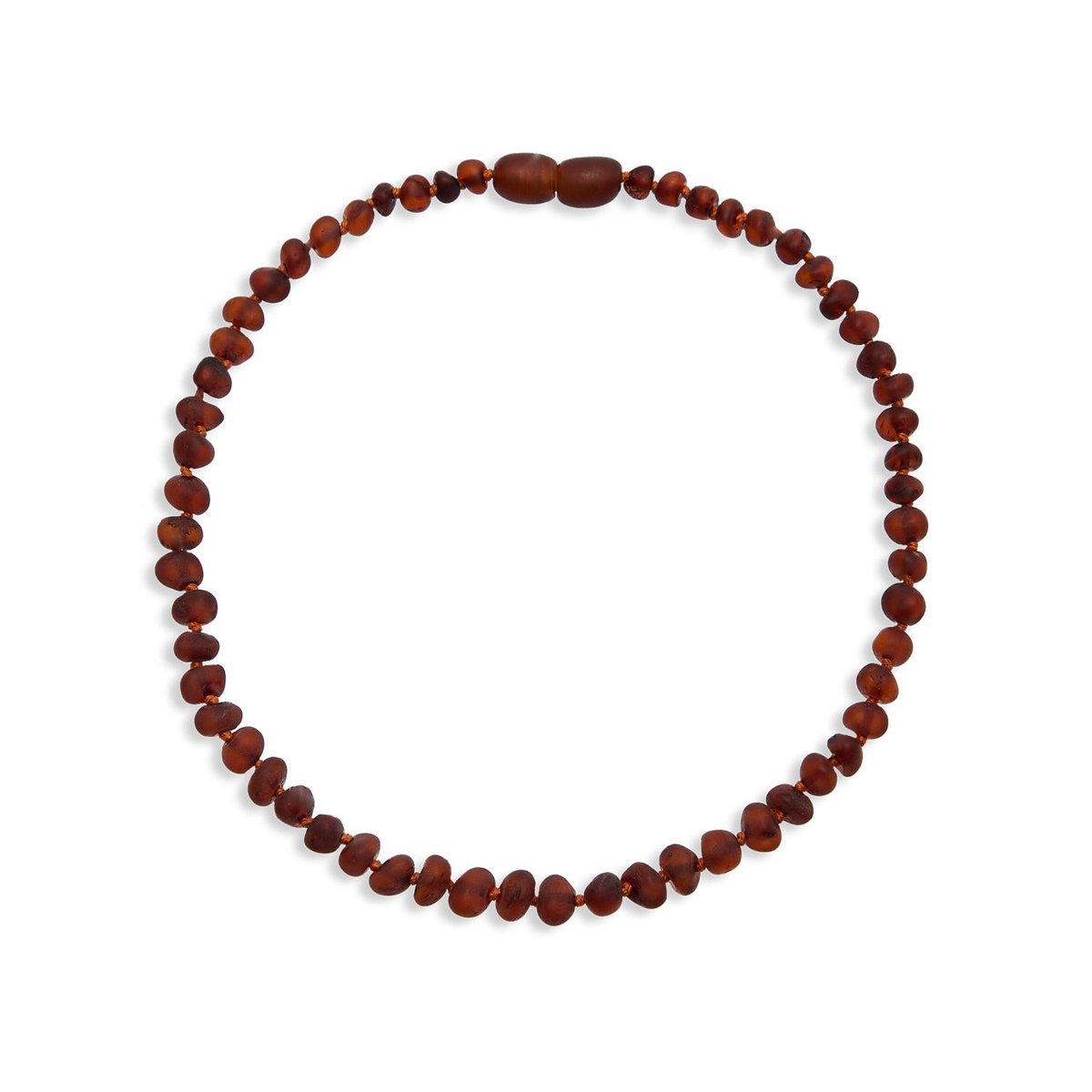 "Safety and Presence of Gaia" Baby Necklace in Cognac Amber