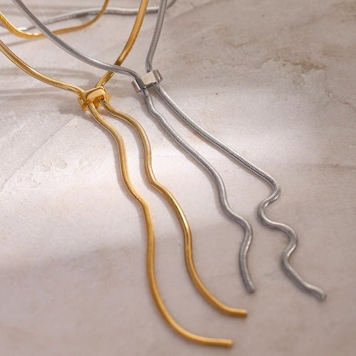 Minimalist Triangle Bone Chain Extendable Necklace