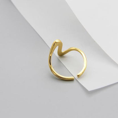 Minimalism Geometric ECG Heart Rate Ring