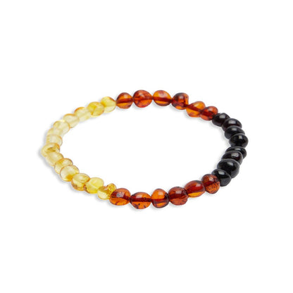 "Healing Fire" rainbow bracelet in amber