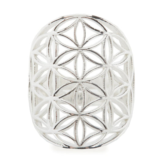 Ring 'Flower of Life' in 925 silver or gold plated