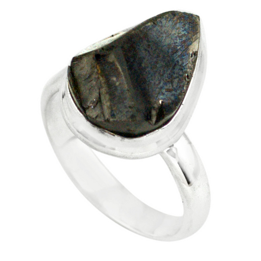 Ring 'Protective energy field' in Shungite and 925 silver