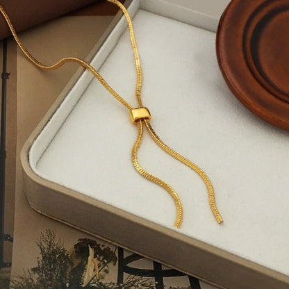 Minimalist Triangle Bone Chain Extendable Necklace