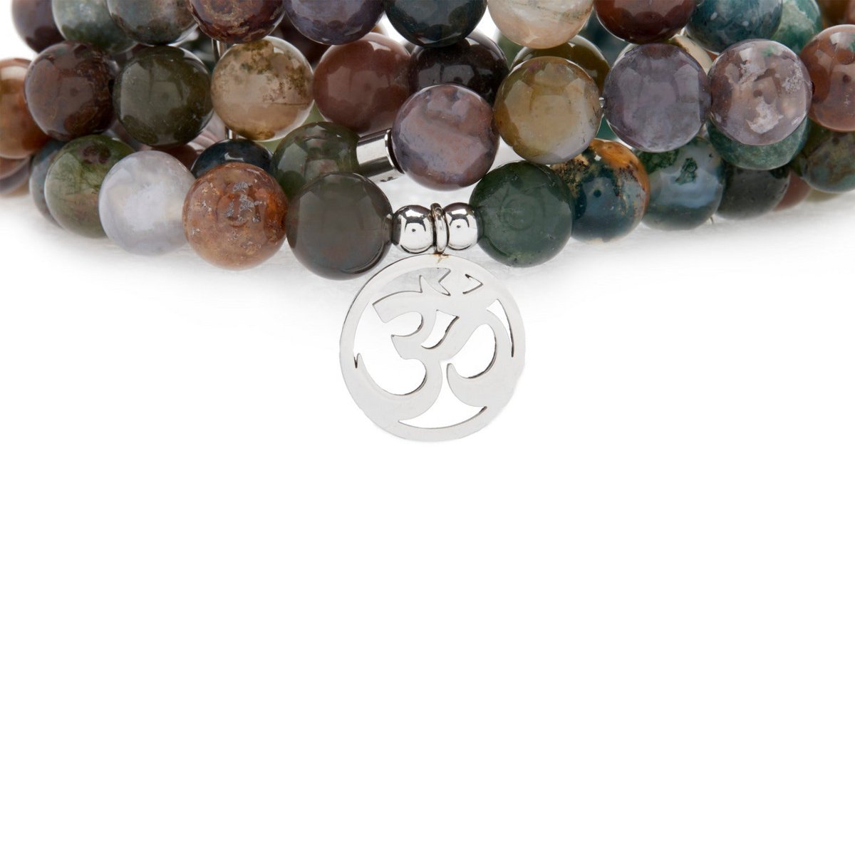 "Lucky" Mala armband met 108 Indiase Agaat kralen