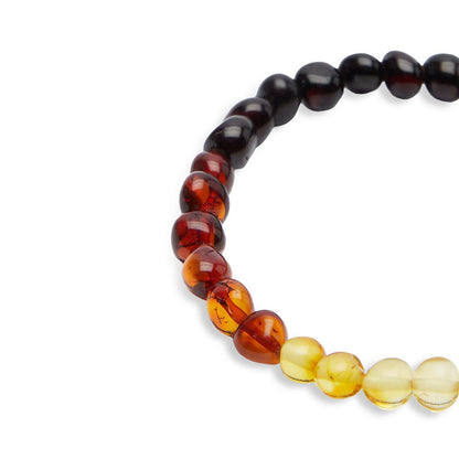 "Healing Fire" rainbow bracelet in amber