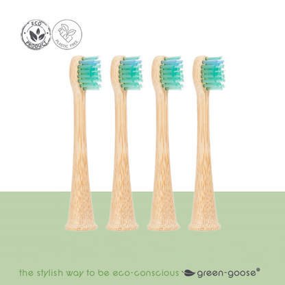 green-goose Sonicare Bamboo Brush Heads Kids - 4 Pieces - Green