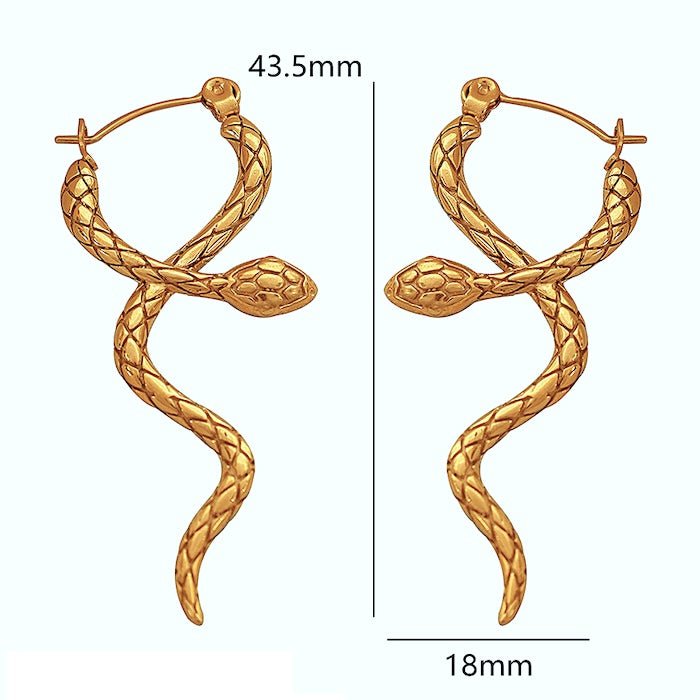 Unique design snake earrings