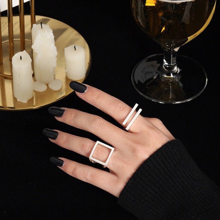 Sterling silver and gold vermeil square ring with striking look