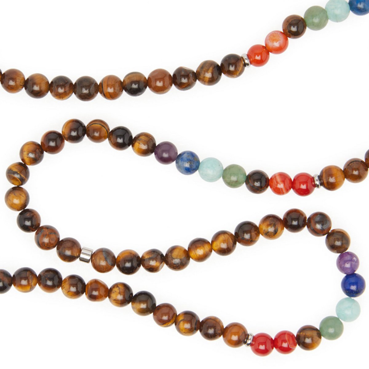 Tijgeroog Healing 7 Chakra's Mala Armband