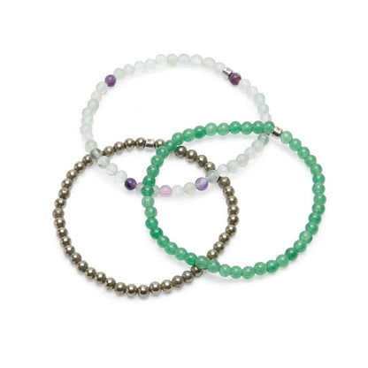 Set of 3 "Abundance" mini bracelets