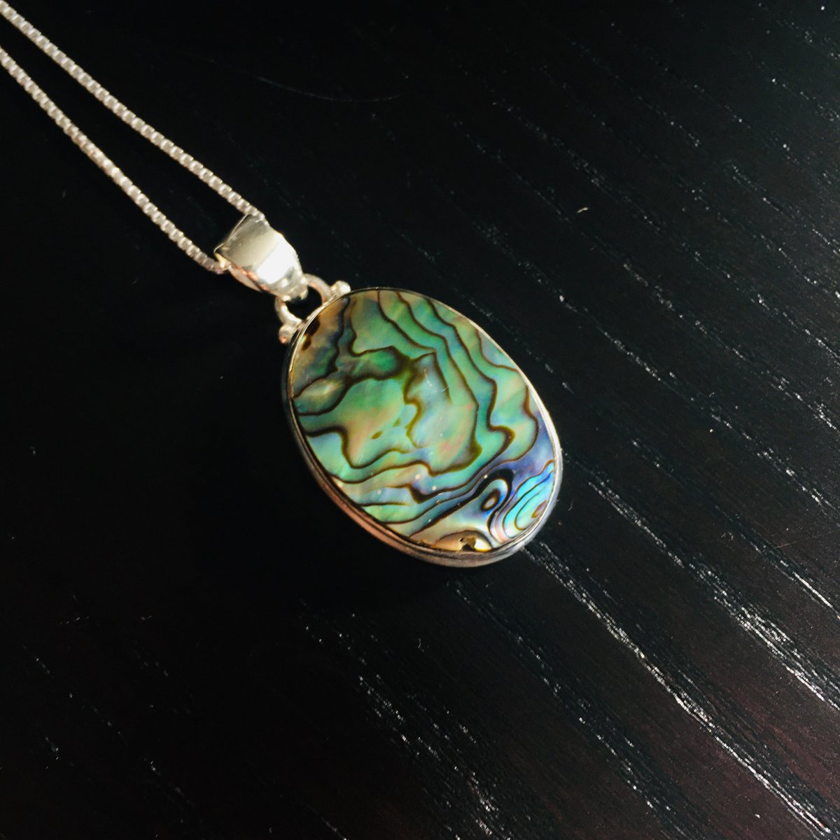 Necklace and pendant "Softness of the Seas" in Abalone and Silver 925