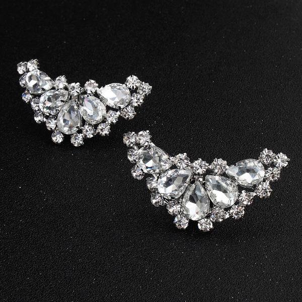 Sparkling Crystal Bridal Shoe Clips