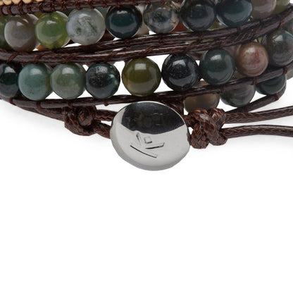 "Bright Energy" Indian Agate Wrap Bracelet