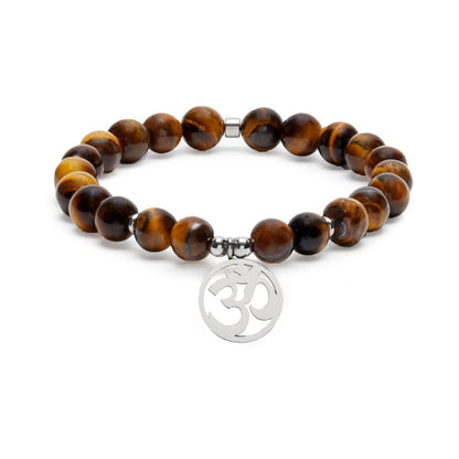 Bracelet "OM" in Tiger Eye