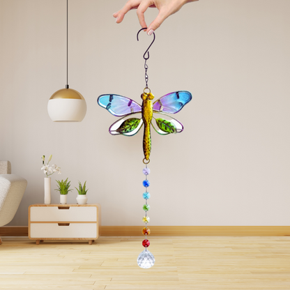 Dragonfly Crystal "Joy of Being You" Suncatcher