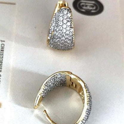 Luxury Sparkling Hoop Earrings