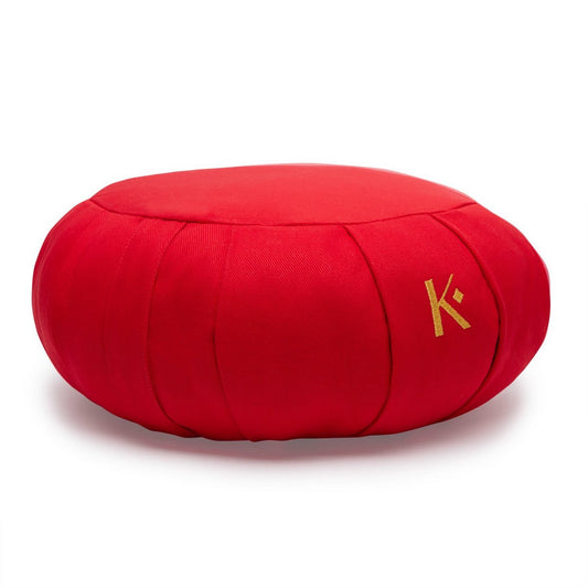 Red round zafu (cotton/kapok)