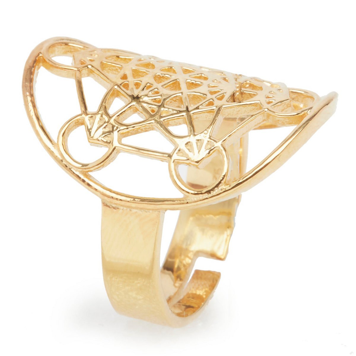 Metatron's cube ring "Power and consciousness" in gold plated or 925 silver