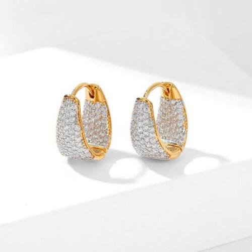 Luxury Sparkling Hoop Earrings