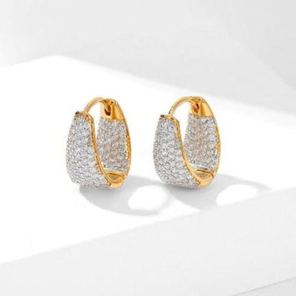 Luxury Sparkling Hoop Earrings