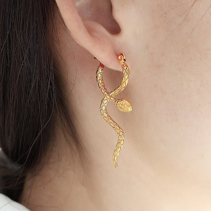 Unique design snake earrings