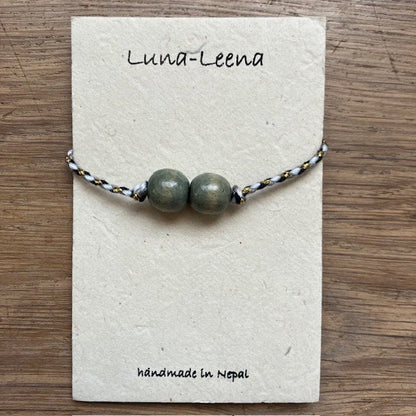 Luna-Leena armband grijs - one size - gemaakt van bestaande kettingen uit Nepal