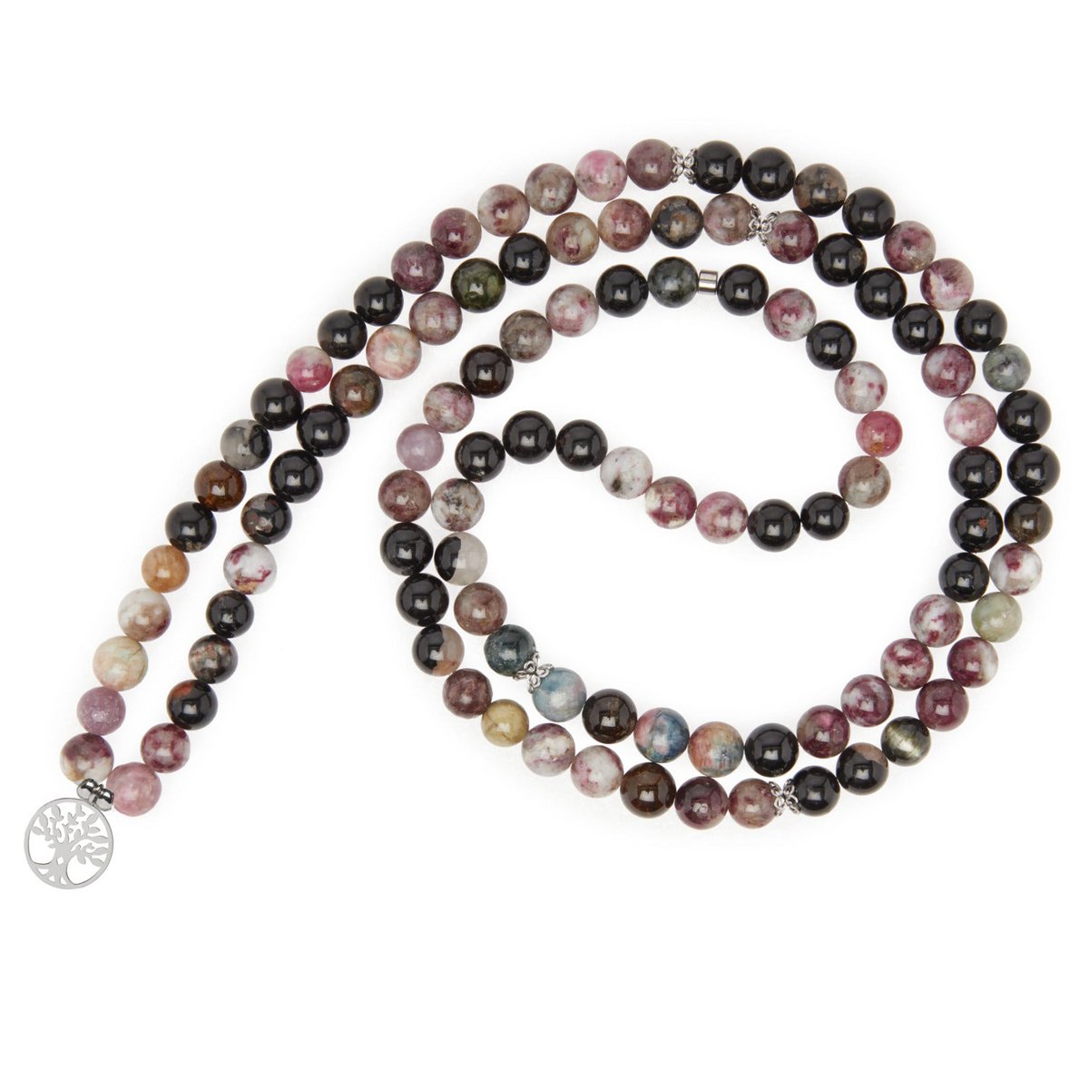 "Beauty of the Soul" Mala-armband in veelkleurige toermalijn