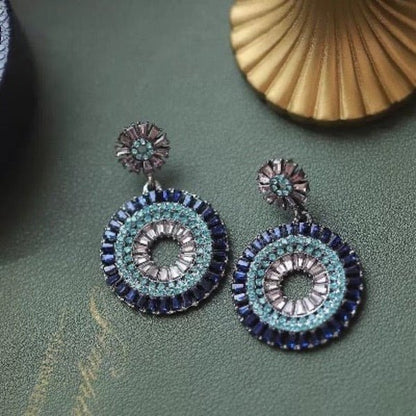 Dazzling Halo Earrings - Luxury Drop Earrings