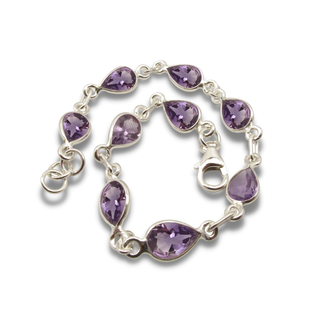 Bracelet "Venus" in Amethyst and Silver 925