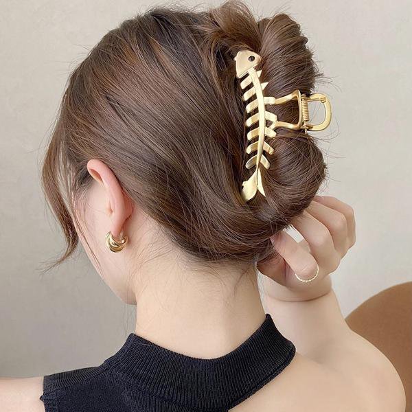 Unique Fishbone Large Claw Hair Clip