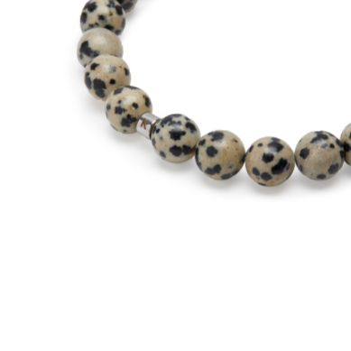 Mala Lotus Bracelet "Joy of Being" in Dalmatian Jasper