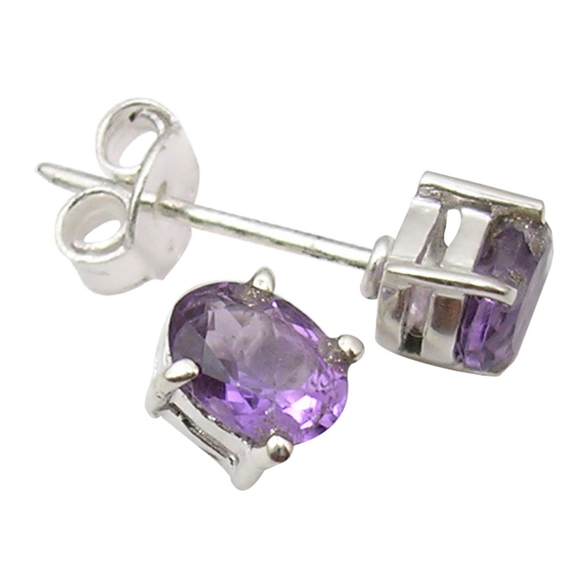 925 silver "beautiful amethyst" earrings