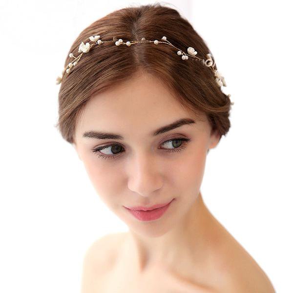 Romantic floral soft bridal hair vine