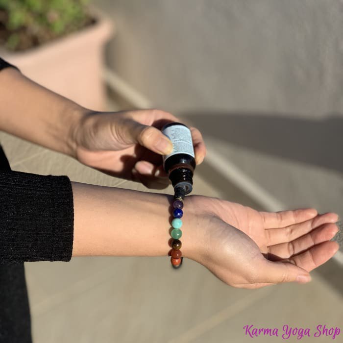 Bracelet "Healing of the 7 chakras" in Lava stones